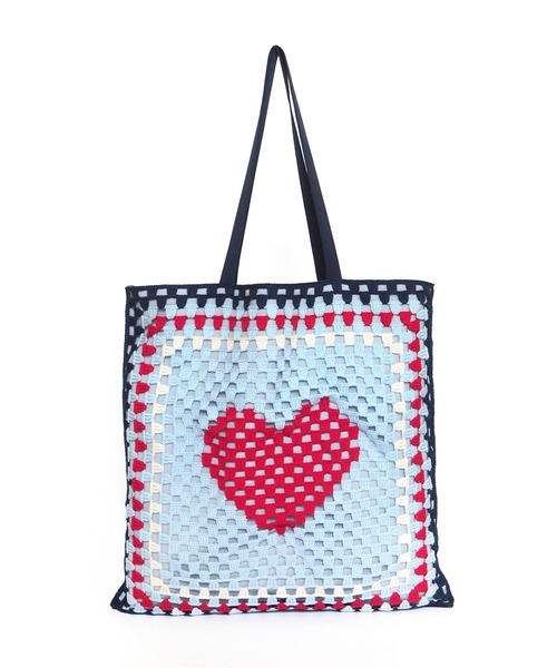 Casselini(キャセリーニ)の「Casselini(キャセリーニ)クロシェトートバッグ(トートバッグ・レディース・ピンク/ネイビー/オレンジ/ブラック/ベージュ/ブルー・FREE)」の21枚目の写真