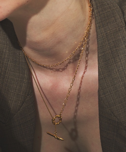 loni（ロニ）の「【金属アレルギー対応】ivy combi chain necklace （コンビチェーンロングネックレス）/ニッケルフリーメッキ（ネックレス・レディース・その他/シルバー/ゴールド・FREE）」の11枚目の写真