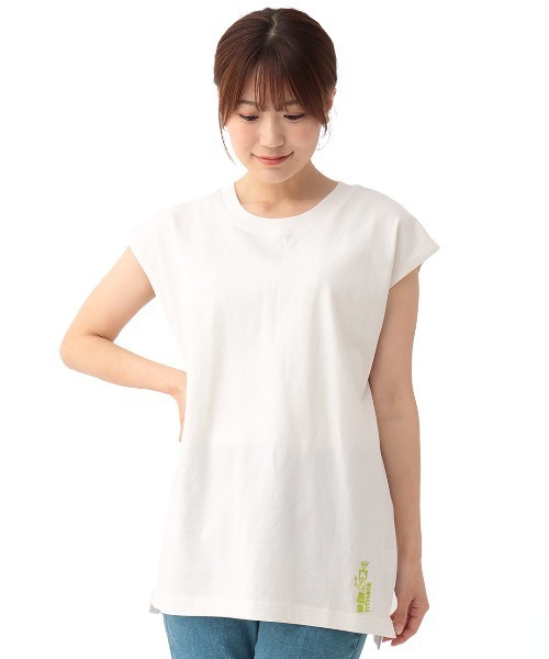チチカカ(チチカカ)の「イェイ刺繍ノースリーブTシャツ【ユニセックス】(Tシャツ/カットソー・レディース・ブラック/ホワイト/グリーン・FREE)」の14枚目の写真