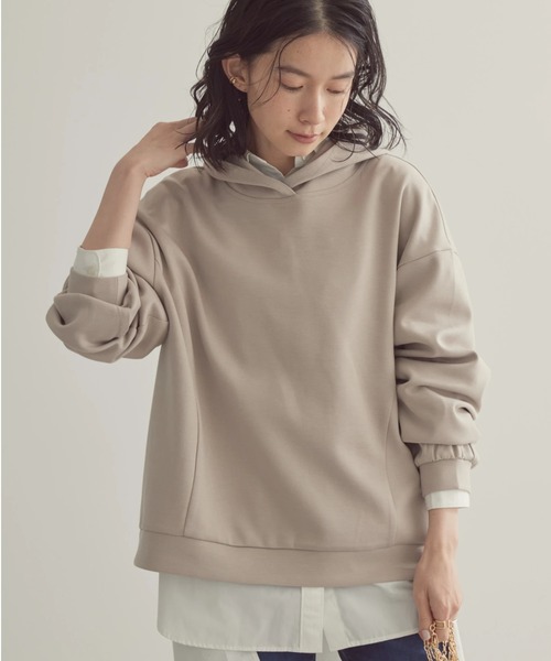 AMERICAN HOLIC(アメリカンホリック)の「軽っとポンチパーカー(スウェット・レディース・ライラック/オフホワイト/グレイッシュベージュ/ネイビー/イエロー・M/L)」の17枚目の写真