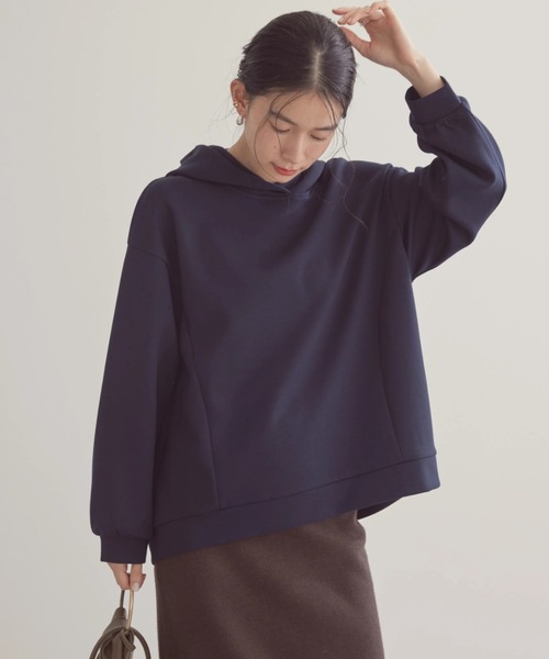 AMERICAN HOLIC(アメリカンホリック)の「軽っとポンチパーカー(スウェット・レディース・ライラック/オフホワイト/グレイッシュベージュ/ネイビー/イエロー・M/L)」の16枚目の写真