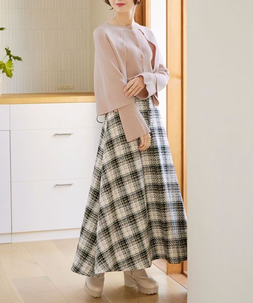 MAJESTIC LEGON（マジェスティックレゴン）の「バックレースアップフレアスカート（スカート・レディース・ブラック系その他/ホワイト系その他/ベージュ系その他2・MEDIUM）」の20枚目の写真