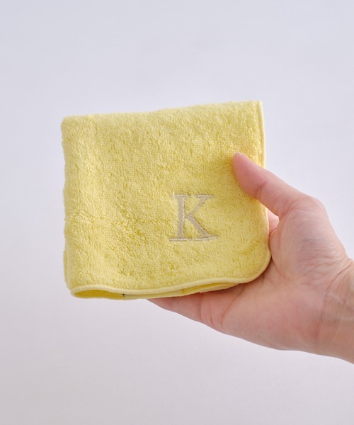 BIRTHDAY BAR（バースデイバー）の「刺繍タオルハンカチ イエロー（ハンカチ/ハンドタオル・レディース・A/H/K/M/N/R/S/T/Y・フリー）」の4枚目の写真