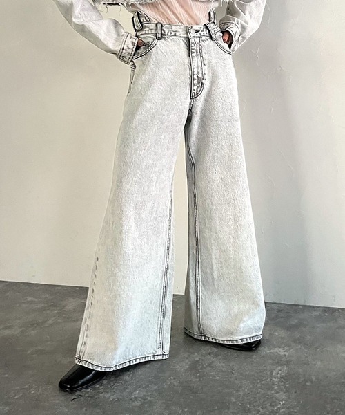 PAGEBOY(ページボーイ)の「CORE / Wウエストルーズデニム(デニムパンツ・レディース・ブラック/グレー・S/M)」の16枚目の写真