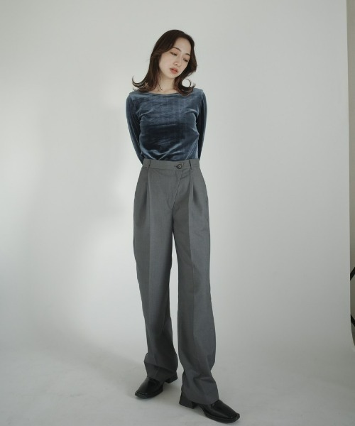RUKA - アシンメトリーデザインスラックス made in INTER FACTORY