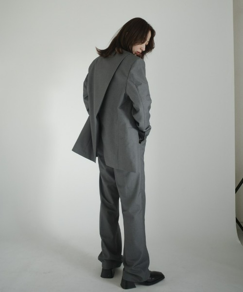INTER FACTORY(インターファクトリー)の「RUKA - アシンメトリーデザインスラックス made in INTER FACTORY(その他パンツ・レディース・ネイビー/グレー・SMALL/MEDIUM)」の21枚目の写真