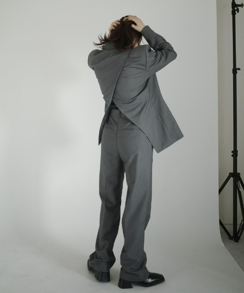 INTER FACTORY(インターファクトリー)の「RUKA - アシンメトリーデザインスラックス made in INTER FACTORY(その他パンツ・レディース・ネイビー/グレー・SMALL/MEDIUM)」の22枚目の写真