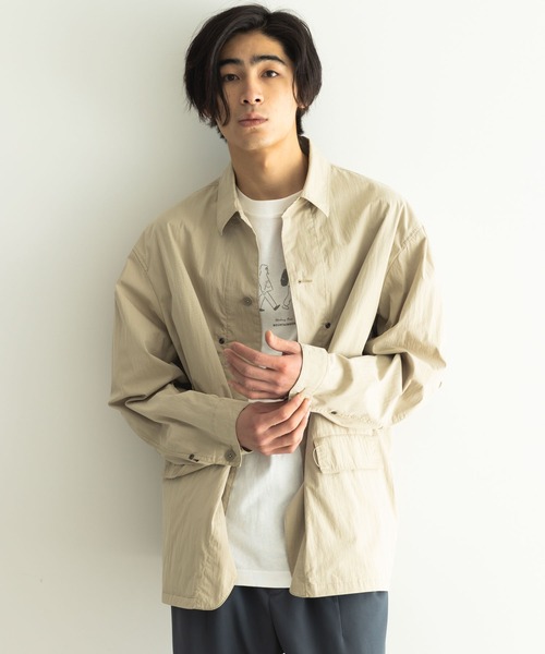 CRAFT STANDARD BOUTIQUE（クラフトスタンダードブティック）の「綿ナイロンダンプワークジャケット（ブルゾン・メンズ・ベージュ/アイボリー/カーキ・LL/L/M）」の2枚目の写真