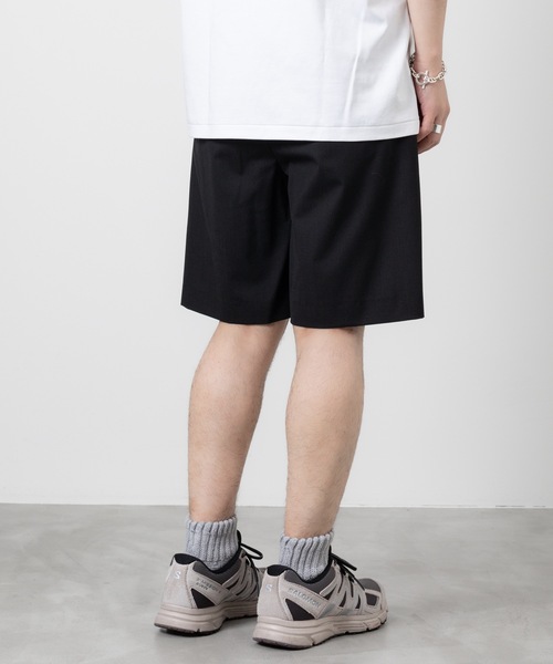 ATTACHMENT（アタッチメント）の「WO/TAウォッシャブルトロピカル ベルテッドショーツ  /  WO/TA WASHABLE TROPICAL BELTED SHORTS（スラックス・メンズ・ブラック/グレー・2/1/3）」の22枚目の写真