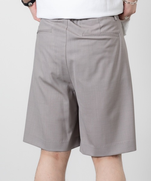ATTACHMENT（アタッチメント）の「WO/TAウォッシャブルトロピカル ベルテッドショーツ  /  WO/TA WASHABLE TROPICAL BELTED SHORTS（スラックス・メンズ・ブラック/グレー・2/1/3）」の9枚目の写真