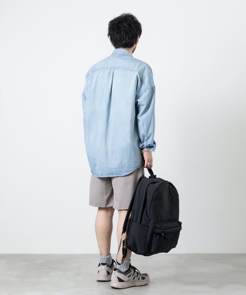 ATTACHMENT（アタッチメント）の「WO/TAウォッシャブルトロピカル ベルテッドショーツ  /  WO/TA WASHABLE TROPICAL BELTED SHORTS（スラックス・メンズ・ブラック/グレー・2/1/3）」の15枚目の写真