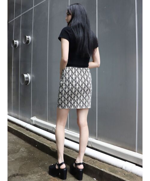 MURUA（ムルーア）の「パイルクロップドTシャツ（Tシャツ/カットソー・レディース・ブラック/パープル・FREE）」の12枚目の写真