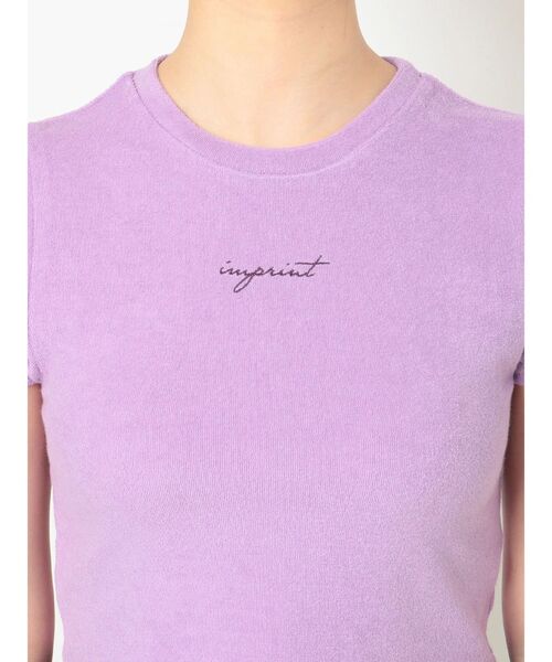 MURUA（ムルーア）の「パイルクロップドTシャツ（Tシャツ/カットソー・レディース・ブラック/パープル・FREE）」の16枚目の写真