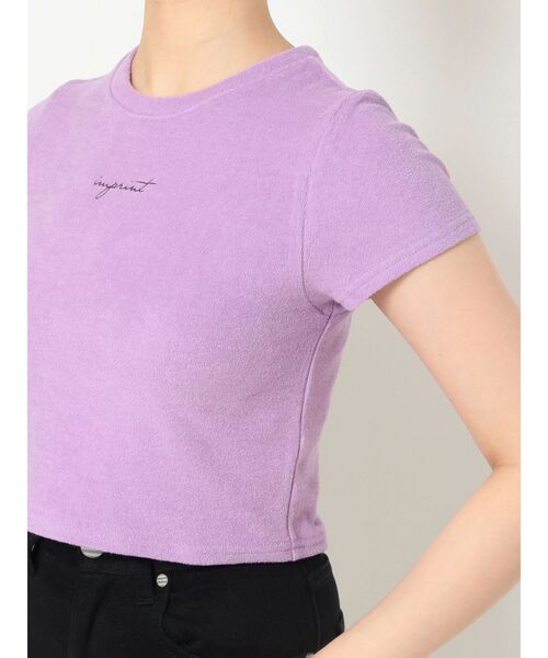 MURUA（ムルーア）の「パイルクロップドTシャツ（Tシャツ/カットソー・レディース・ブラック/パープル・FREE）」の17枚目の写真