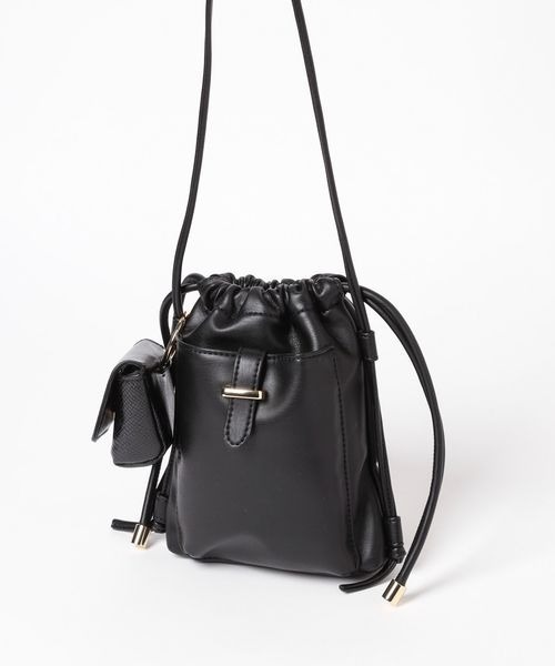 mysty woman（ミスティウーマン）の「スマホショルダーBAG 187221（ショルダーバッグ・レディース・ブラック/アイボリー・FREE）」の8枚目の写真