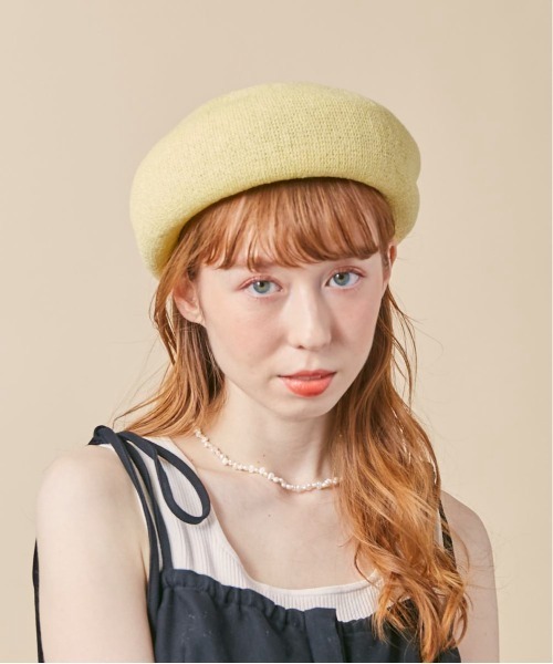 kaorinomori(カオリノモリ)の「kaorinomori オークベレー(ハンチング/ベレー帽・レディース・ホワイト/ブラック/ベージュ/パープル/イエロー・M/57.5cm)」の5枚目の写真