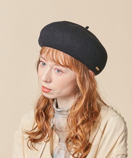 kaorinomori(カオリノモリ)の「kaorinomori オークベレー(ハンチング/ベレー帽・レディース・ホワイト/ブラック/ベージュ/パープル/イエロー・M/57.5cm)」の2枚目の写真