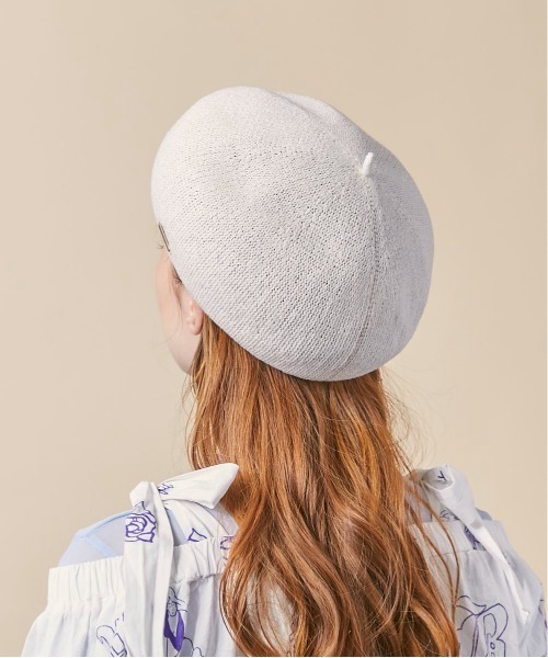 kaorinomori(カオリノモリ)の「kaorinomori オークベレー(ハンチング/ベレー帽・レディース・ホワイト/ブラック/ベージュ/パープル/イエロー・M/57.5cm)」の22枚目の写真