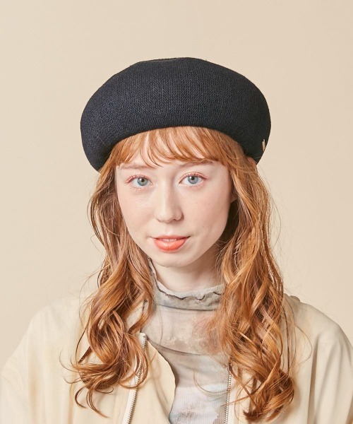 kaorinomori(カオリノモリ)の「kaorinomori オークベレー(ハンチング/ベレー帽・レディース・ホワイト/ブラック/ベージュ/パープル/イエロー・M/57.5cm)」の12枚目の写真