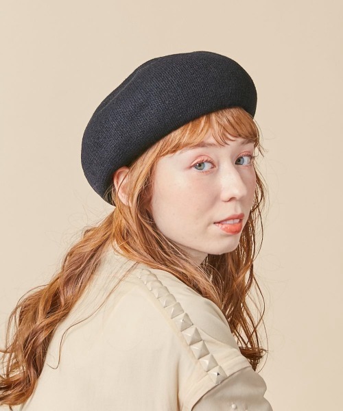 kaorinomori(カオリノモリ)の「kaorinomori オークベレー(ハンチング/ベレー帽・レディース・ホワイト/ブラック/ベージュ/パープル/イエロー・M/57.5cm)」の18枚目の写真