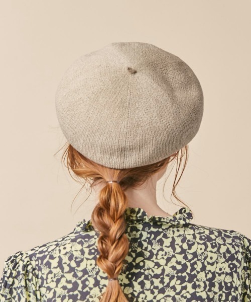 kaorinomori(カオリノモリ)の「kaorinomori オークベレー(ハンチング/ベレー帽・レディース・ホワイト/ブラック/ベージュ/パープル/イエロー・M/57.5cm)」の19枚目の写真