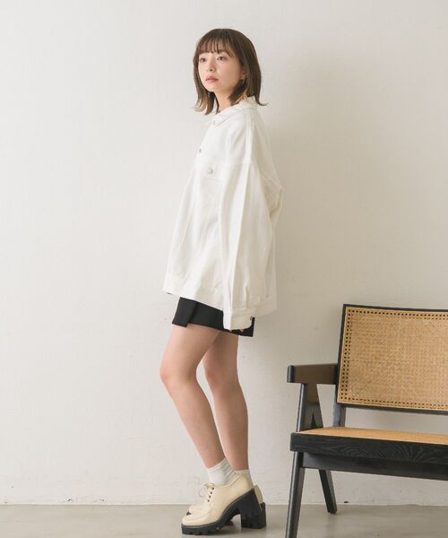RETRO GIRL（レトロガール）の「BIGGジャン（その他アウター・レディース・ブラック/ブルー/ナチュラル・FREE）」の5枚目の写真