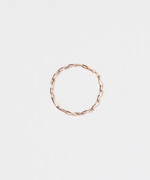 Phoebe（フィービィー）の「【K10RG】ブライトネスチェーンリング（リング・レディース・ピンクゴールド・#3/#7/#11/#13）」の6枚目の写真