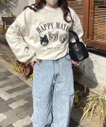 LE MORE | スウェットライクにゃんこプルオーバー(Tシャツ/カットソー)