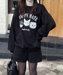 LE MORE | スウェットライクにゃんこプルオーバー(Tシャツ/カットソー)