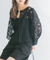 KBF | オーガンジーフラワークロップドブラウス(シャツ/ブラウス)