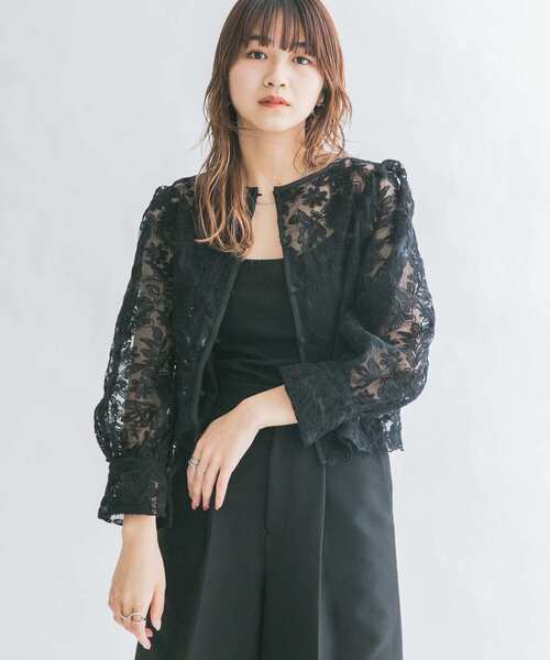 KBF（ケイビーエフ）の「オーガンジーフラワークロップドブラウス（シャツ/ブラウス・レディース・カーキ/ブラック/アイボリー・ONE）」の20枚目の写真