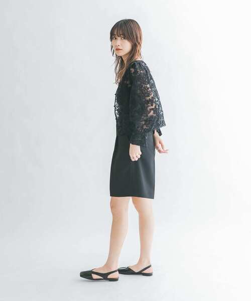 KBF（ケイビーエフ）の「オーガンジーフラワークロップドブラウス（シャツ/ブラウス・レディース・カーキ/ブラック/アイボリー・ONE）」の22枚目の写真