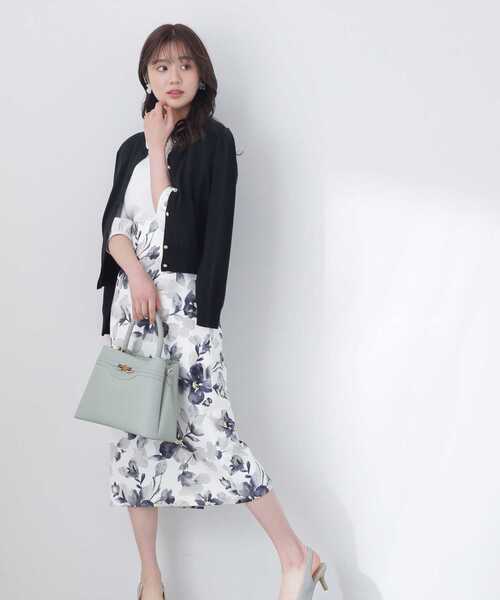 PROPORTION BODY DRESSING（プロポーションボディドレッシング）の「パール釦ニットカーディガン / 1213174400（カーディガン/ボレロ・レディース・イエロー/ブラック/グレー/ホワイト系その他・FREE）」の6枚目の写真