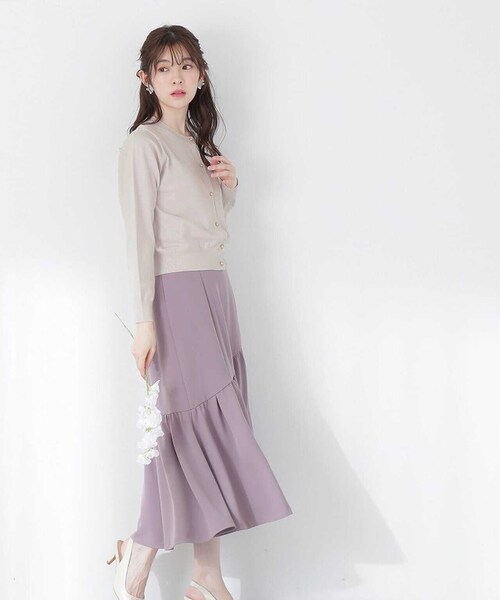 PROPORTION BODY DRESSING（プロポーションボディドレッシング）の「パール釦ニットカーディガン / 1213174400（カーディガン/ボレロ・レディース・イエロー/ブラック/グレー/ホワイト系その他・FREE）」の10枚目の写真