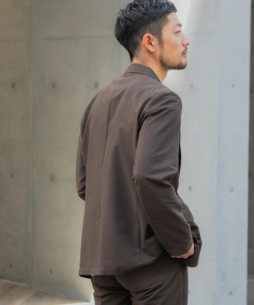 URBAN RESEARCH ROSSO MEN（アーバンリサーチロッソメン）の「『XLサイズあり』『速乾』ウォッシャブルシアサッカーセットアップ（セットアップ・メンズ・ブラウン/ブラック/ネイビー・SMALL/LARGE/MEDIUM/X-LARGE）」の15枚目の写真