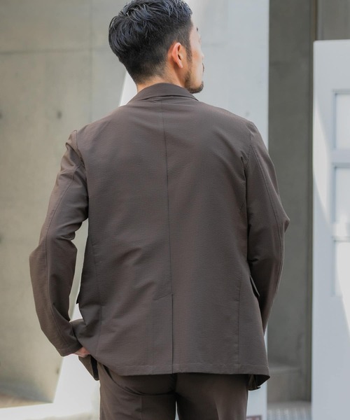 URBAN RESEARCH ROSSO MEN（アーバンリサーチロッソメン）の「『XLサイズあり』『速乾』ウォッシャブルシアサッカーセットアップ（セットアップ・メンズ・ブラウン/ブラック/ネイビー・SMALL/LARGE/MEDIUM/X-LARGE）」の16枚目の写真