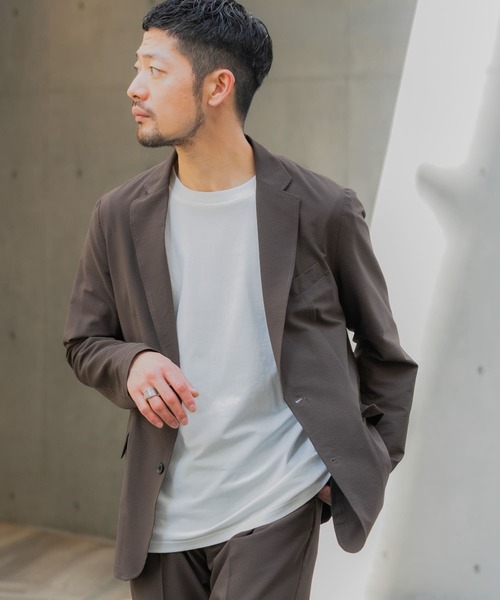 URBAN RESEARCH ROSSO MEN（アーバンリサーチロッソメン）の「『XLサイズあり』『速乾』ウォッシャブルシアサッカーセットアップ（セットアップ・メンズ・ブラウン/ブラック/ネイビー・SMALL/LARGE/MEDIUM/X-LARGE）」の17枚目の写真