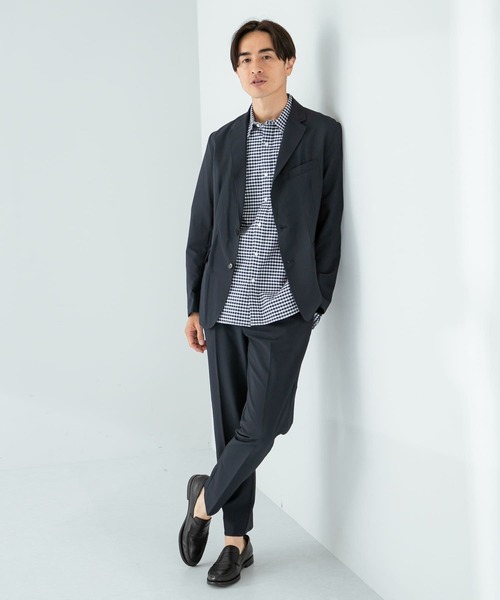 URBAN RESEARCH ROSSO MEN（アーバンリサーチロッソメン）の「『XLサイズあり』『速乾』ウォッシャブルシアサッカーセットアップ（セットアップ・メンズ・ブラウン/ブラック/ネイビー・SMALL/LARGE/MEDIUM/X-LARGE）」の3枚目の写真