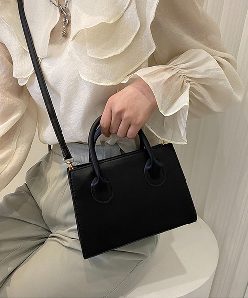 Chaco closet(チャコ クローゼット)の「2WAYコンパクトスクエアショルダーバッグ/ハンドバック(ショルダーバッグ・レディース・ホワイト/グリーン/ブラウン/ブラック/ブルー・FREE)」の15枚目の写真