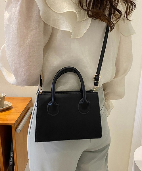 Chaco closet(チャコ クローゼット)の「2WAYコンパクトスクエアショルダーバッグ/ハンドバック(ショルダーバッグ・レディース・ホワイト/グリーン/ブラウン/ブラック/ブルー・FREE)」の17枚目の写真