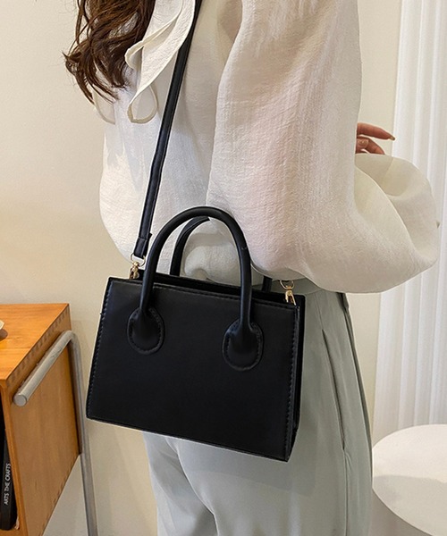 Chaco closet(チャコ クローゼット)の「2WAYコンパクトスクエアショルダーバッグ/ハンドバック(ショルダーバッグ・レディース・ホワイト/グリーン/ブラウン/ブラック/ブルー・FREE)」の18枚目の写真