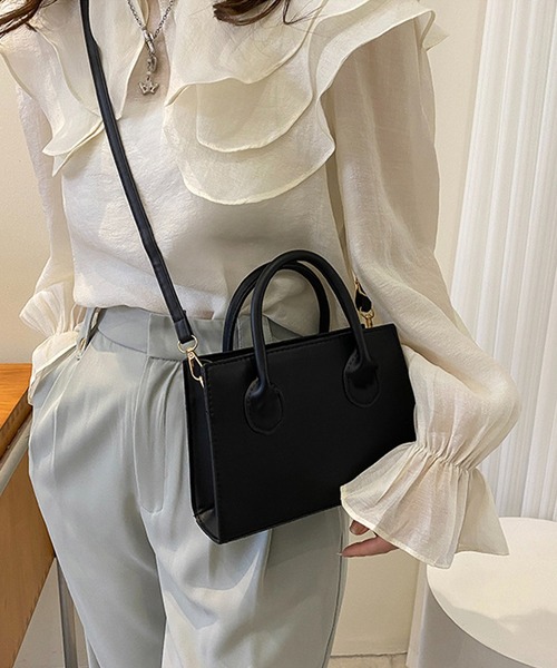 Chaco closet(チャコ クローゼット)の「2WAYコンパクトスクエアショルダーバッグ/ハンドバック(ショルダーバッグ・レディース・ホワイト/グリーン/ブラウン/ブラック/ブルー・FREE)」の19枚目の写真