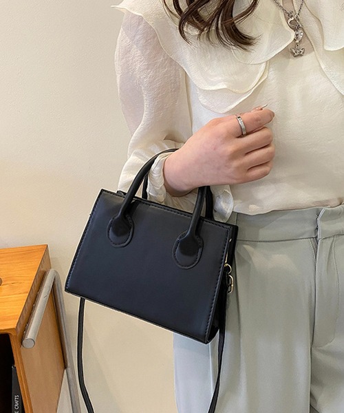Chaco closet(チャコ クローゼット)の「2WAYコンパクトスクエアショルダーバッグ/ハンドバック(ショルダーバッグ・レディース・ホワイト/グリーン/ブラウン/ブラック/ブルー・FREE)」の21枚目の写真