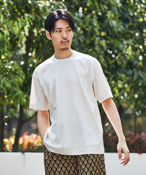 EDIFICE LA BOUCLE(エディフィスラブークル)の「【LA BOUCLE / ラブークル】アルビニスタ スムース クルーネック Tシャツ(Tシャツ/カットソー・メンズ・ブラウン系その他/アイボリー/ブラック/パープル/グリーン系その他・3/2/1)」の17枚目の写真