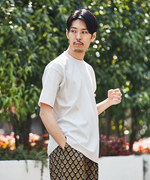 EDIFICE LA BOUCLE(エディフィスラブークル)の「【LA BOUCLE / ラブークル】アルビニスタ スムース クルーネック Tシャツ(Tシャツ/カットソー・メンズ・ブラウン系その他/アイボリー/ブラック/パープル/グリーン系その他・3/2/1)」の20枚目の写真