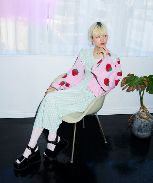 PUNYUS(プニュズ)の「ギンガムチェックワンピース(ワンピース・レディース・ブルー/ネイビー/グリーン/ライトパープル・3/2/4/1)」の13枚目の写真