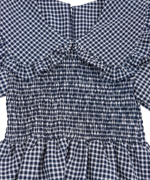 PUNYUS(プニュズ)の「ギンガムチェックワンピース(ワンピース・レディース・ブルー/ネイビー/グリーン/ライトパープル・3/2/4/1)」の16枚目の写真
