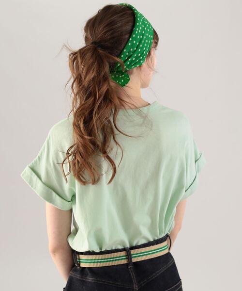 To b. by agnes b.（トゥービーバイアニエスベー）の「WT13 TS マカロンロゴTシャツ（Tシャツ/カットソー・レディース・グリーン系その他・38/40）」の3枚目の写真