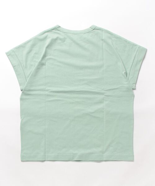 To b. by agnes b.（トゥービーバイアニエスベー）の「WT13 TS マカロンロゴTシャツ（Tシャツ/カットソー・レディース・グリーン系その他・38/40）」の2枚目の写真