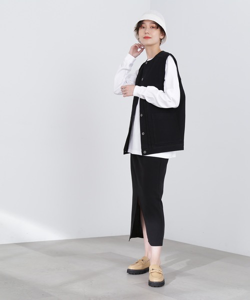 N.（N. Natural Beauty Basic）（エヌエヌナチュラルビューティーベーシック）の「【S Size Line】◆アウトポケット麻混スカート（スカート・レディース・ナチュラル/ブラック/パープル・SMALL/MEDIUM）」の22枚目の写真